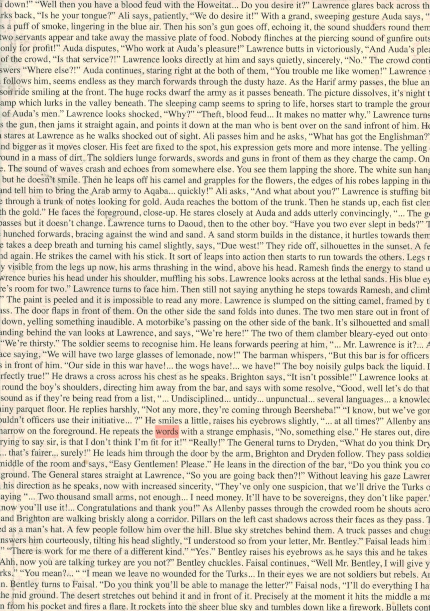 Words from the Arts Council Collection Film, Art & Culture