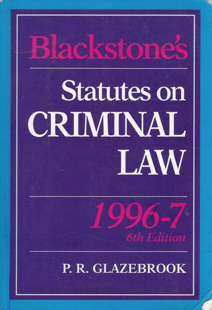 Blackstone's Statutes on Criminal Law book