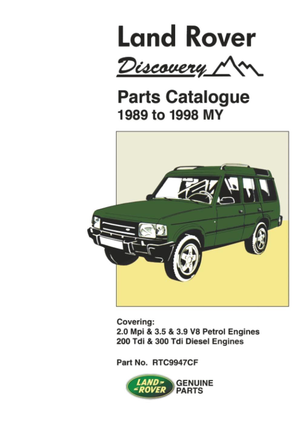 Land Rover Discovery Parts Catalogue 1989-1998 MY book