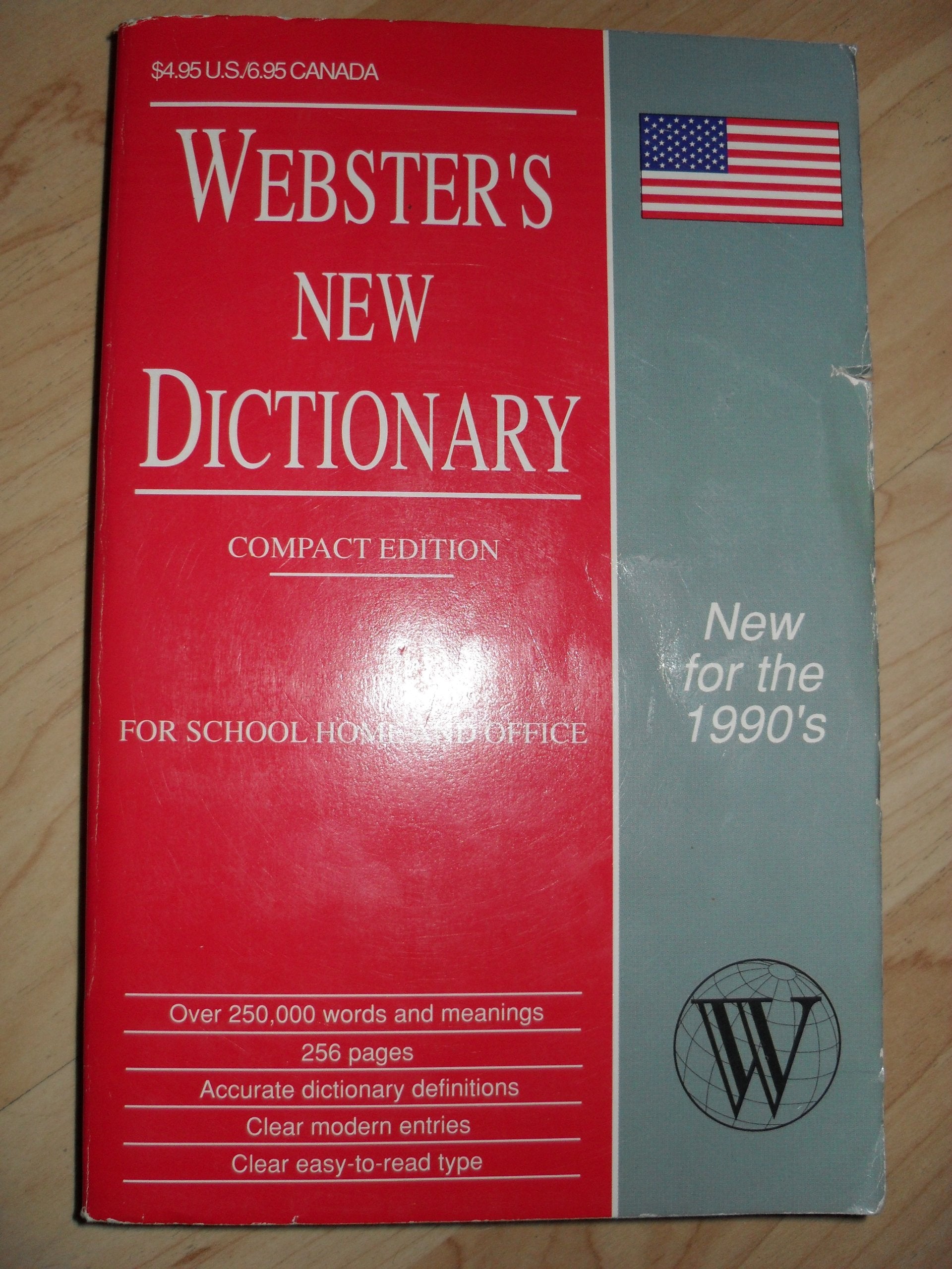 Webster´s New Dictionary, Compact Edition for school home and office, new for the 1990´s Books