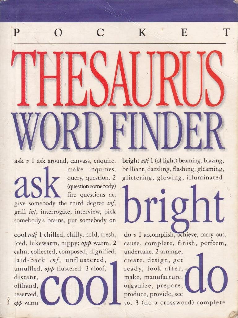Thesaurus Word Finder (Pocket dictionary) Reference Books