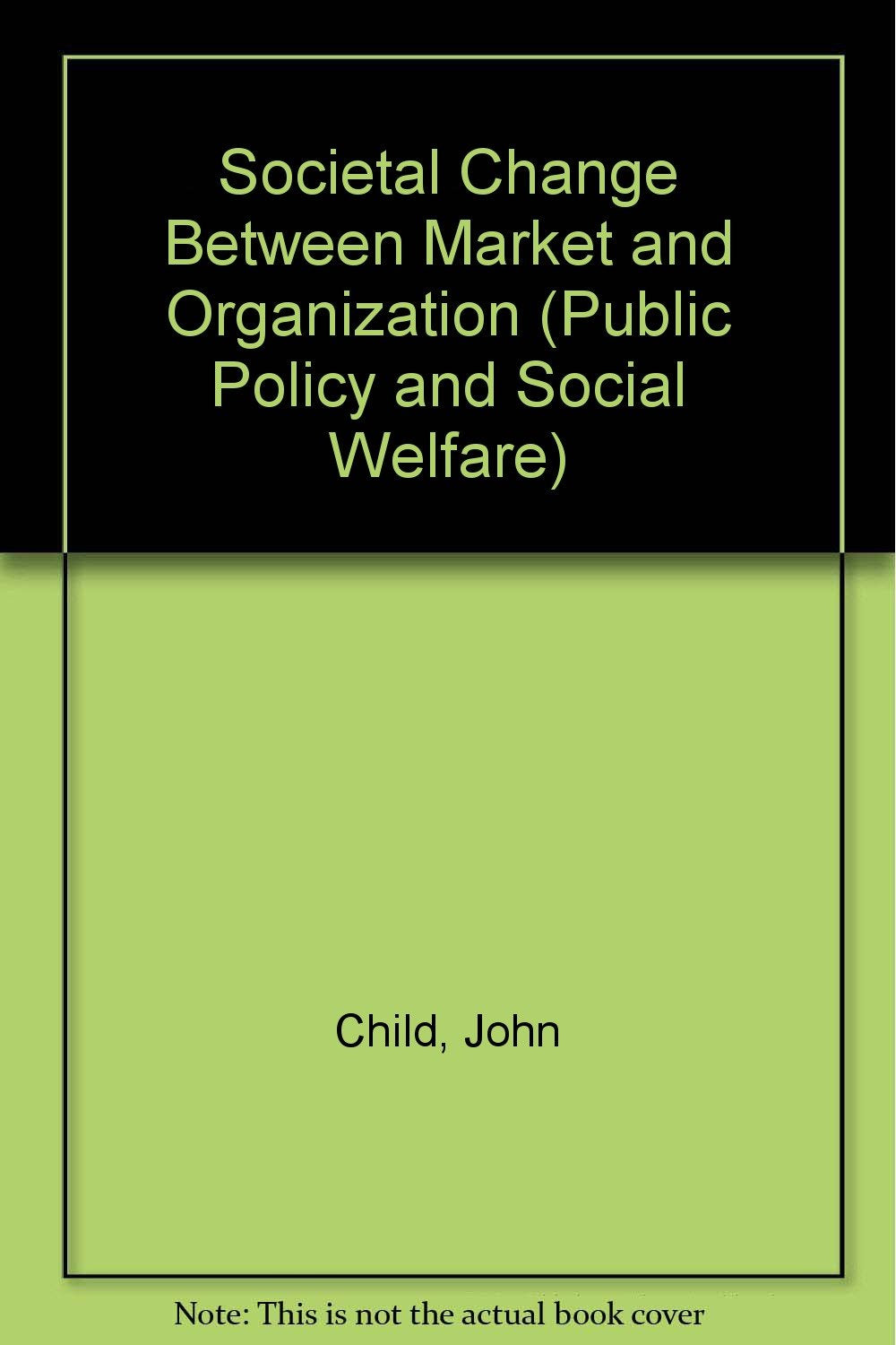 Societal Change Between Market and Organization (Public Policy and Social Welfare) Social Sciences