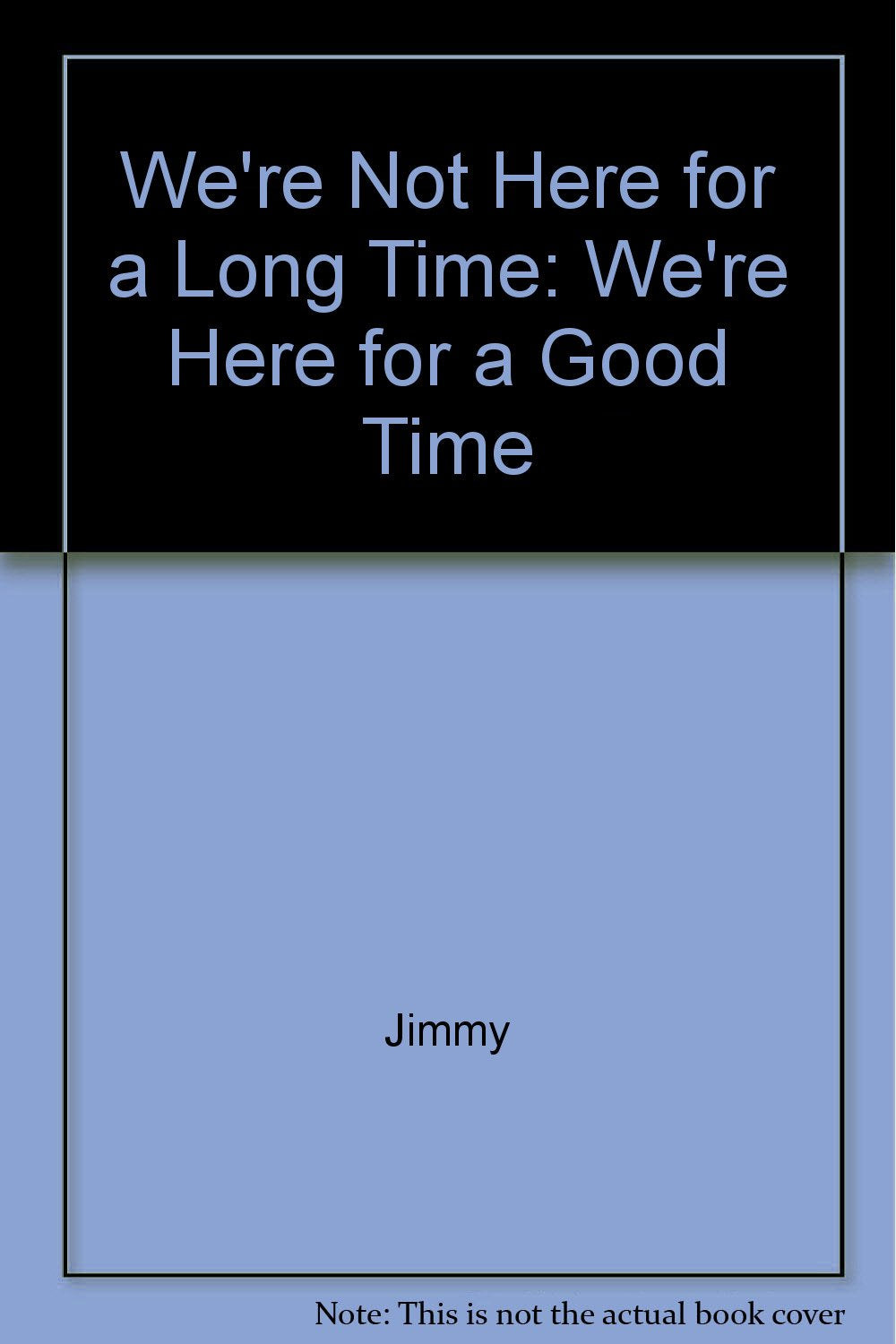 We're Not Here for a Long Time: We're Here for a Good Time book