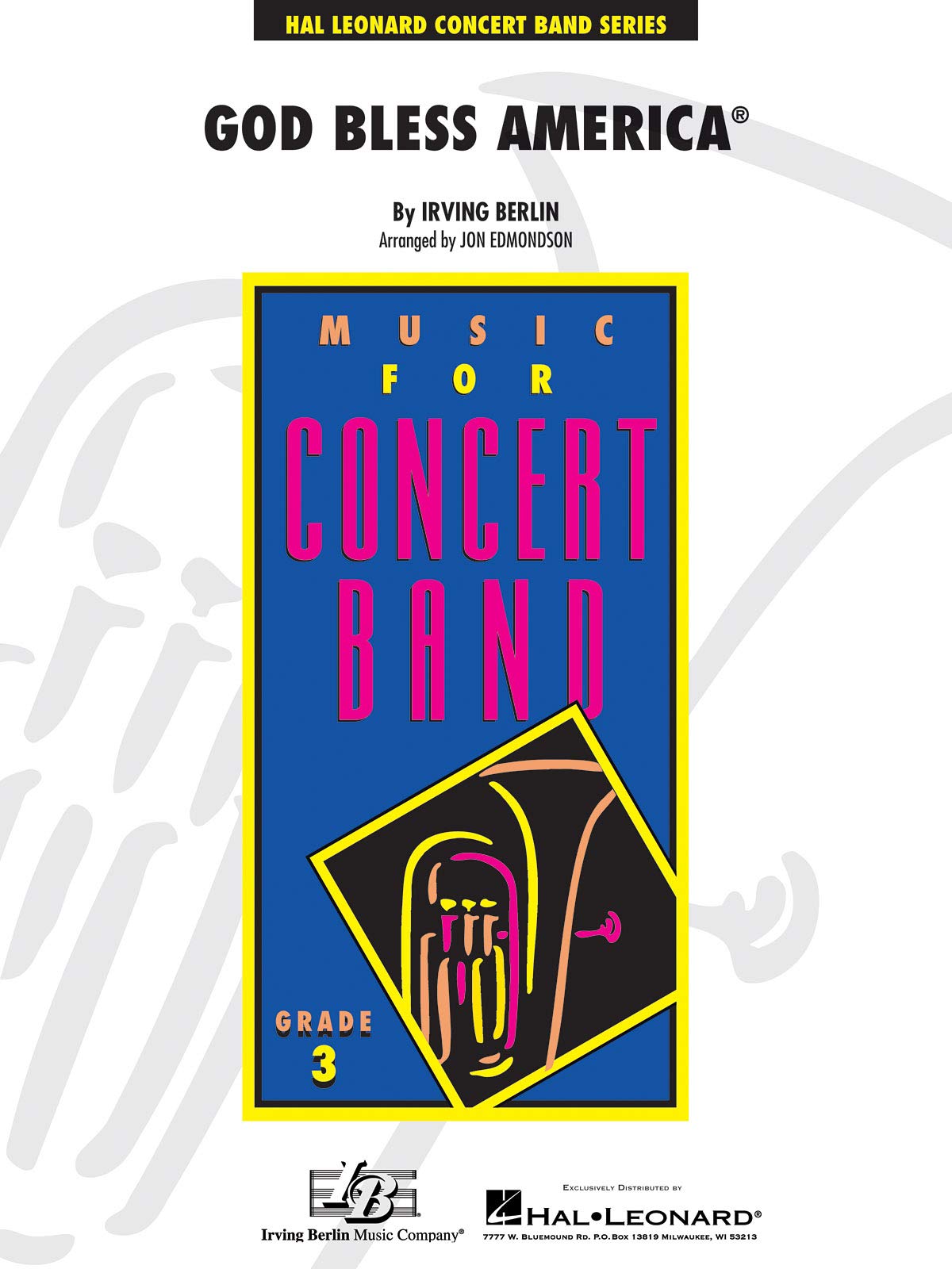God bless america concert band/harmonie/fanfare -partition+parties separees book