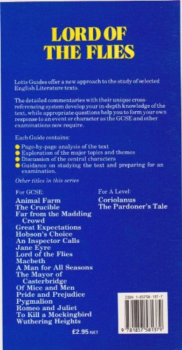 Literature Guide to "Lord of the Flies" (Letts literature guides) Professional & Reference Books