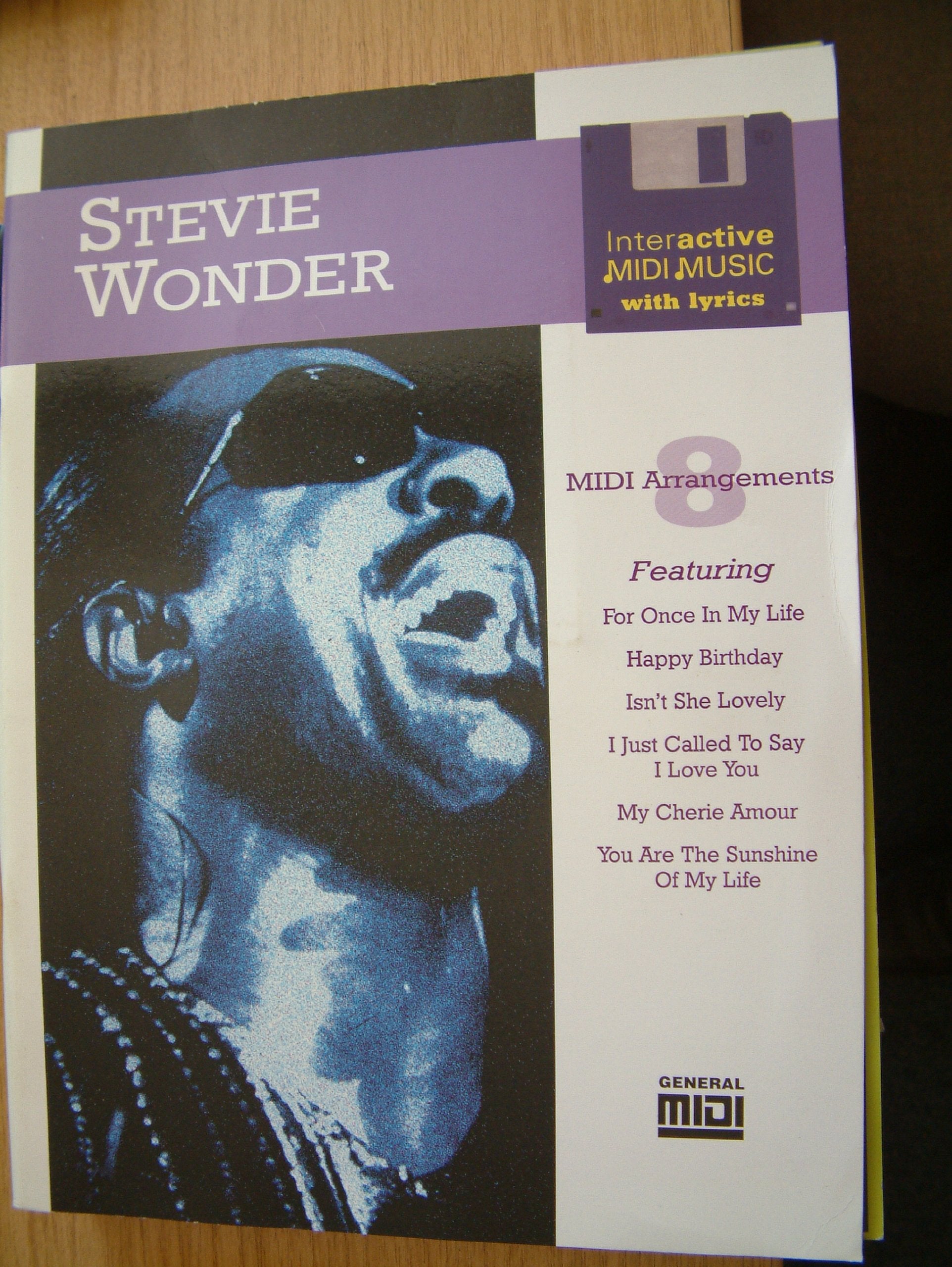 Stevie Wonder: 8 Midi Arrangements (Interactive Midi Music with Lyrics S.) Arts & Music