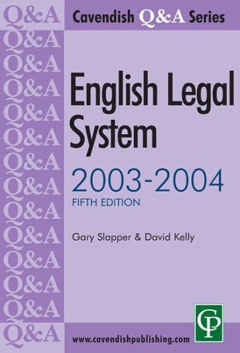 English Legal System (Cavendish Q & A Series) Law