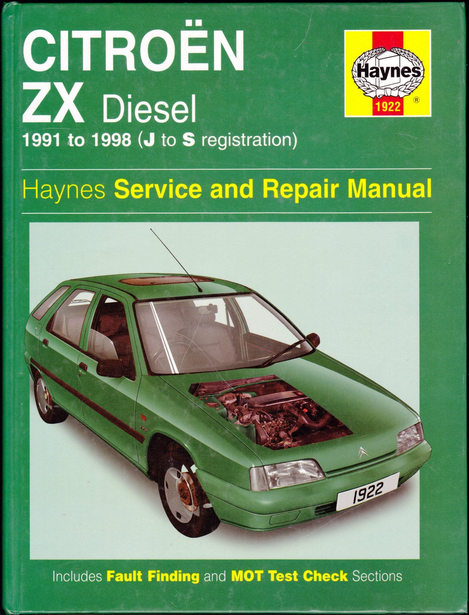 Citroen ZX Diesel (91 - 98) Haynes Repair Manual book