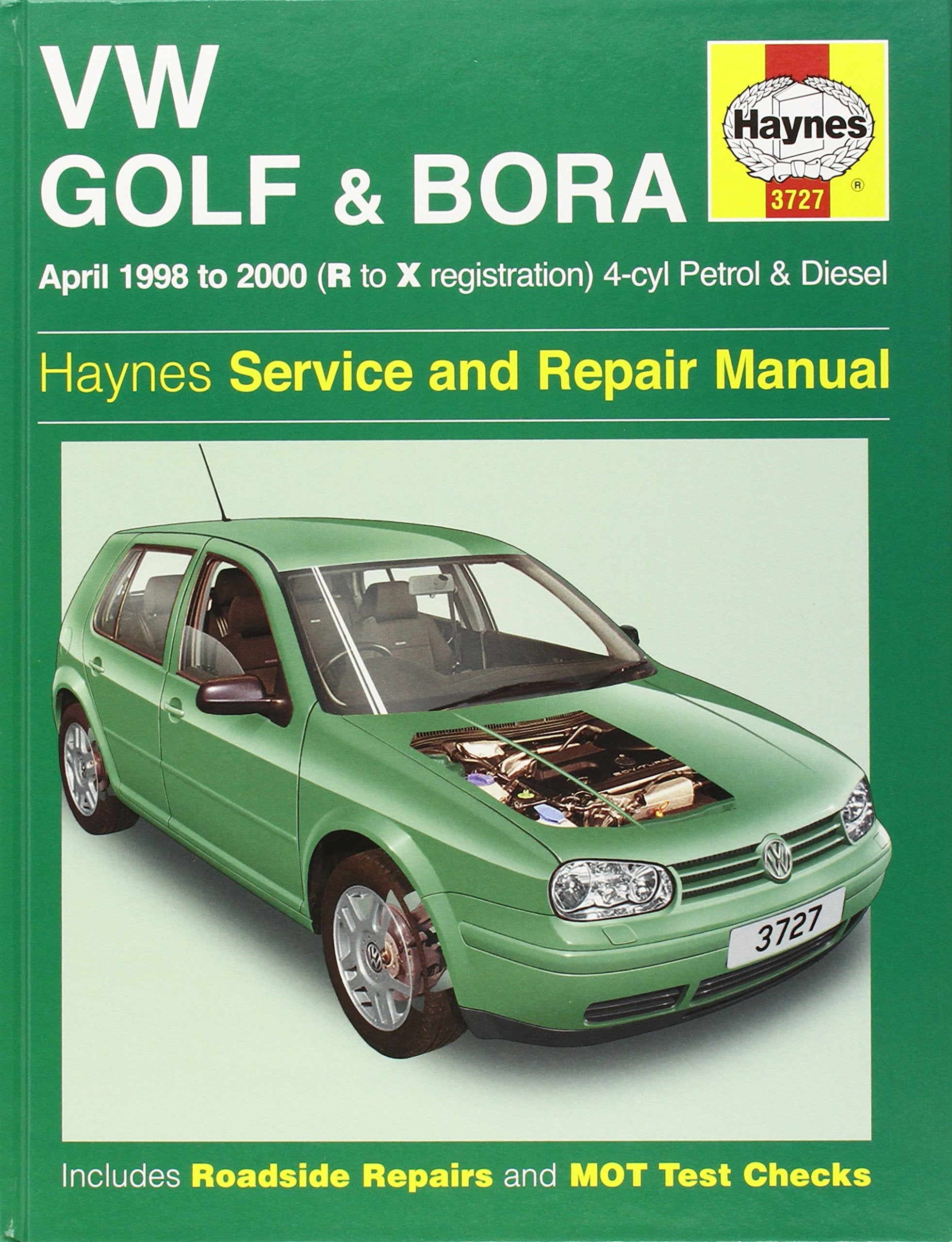 Volkswagen Golf and Bora Petrol and Diesel (1998-2000) Service and Repair Manual book