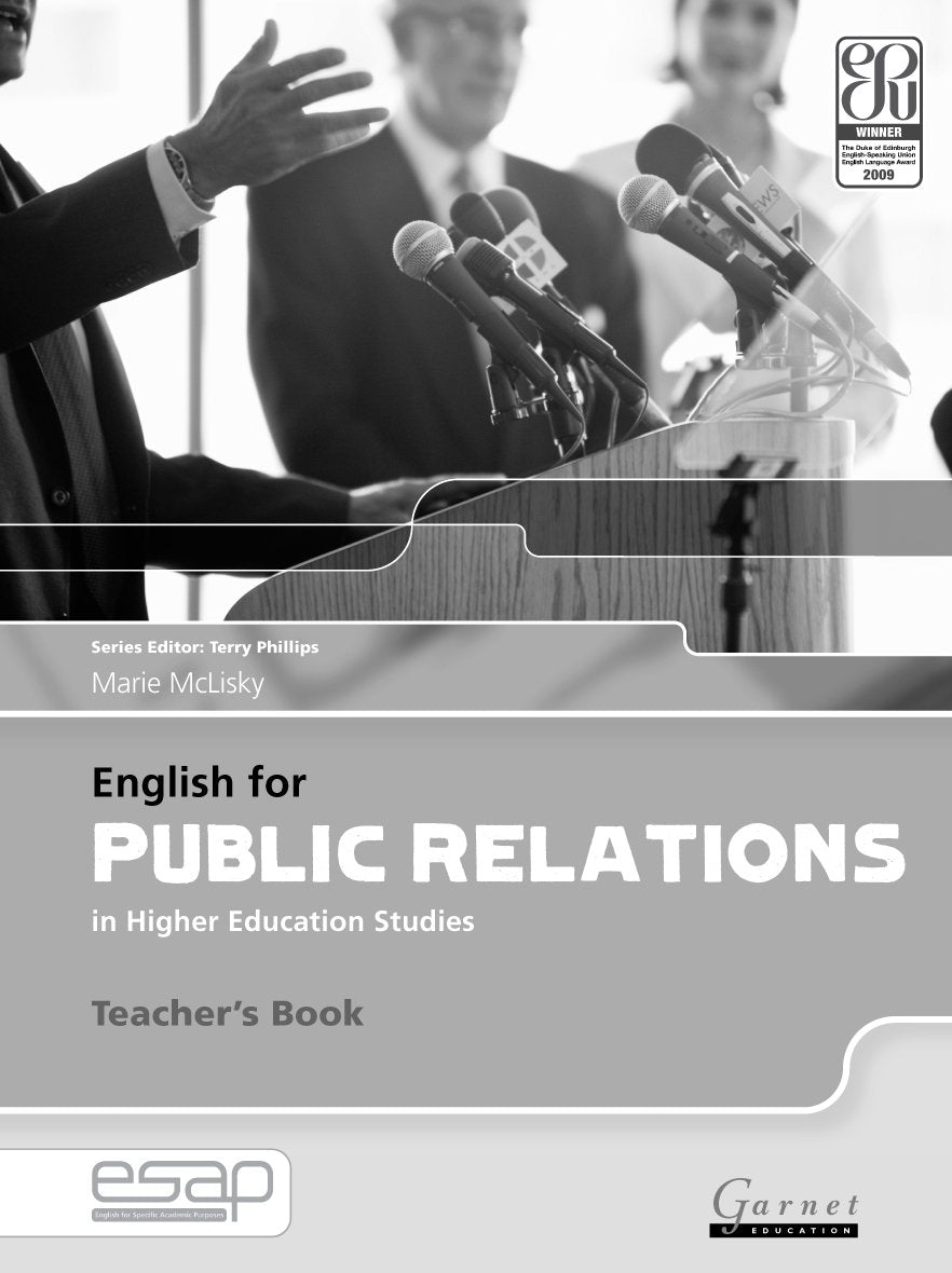 English for Public Relations in Higher Education Studies Teacher's Book B2 TO C2 book