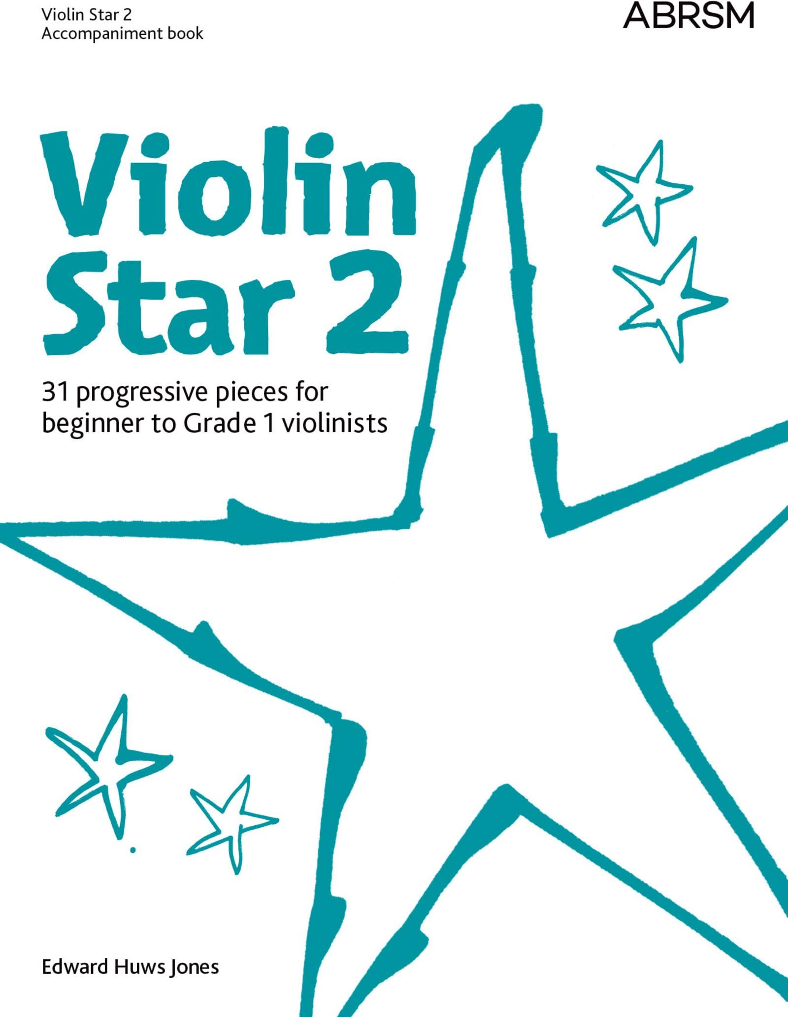 Edward huws jones : violin star 2 - accompaniment book - violon & piano book