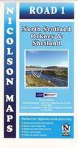 Nicolson Map North Scotland, Orkney & Shetland: Road Map Maps & Plans