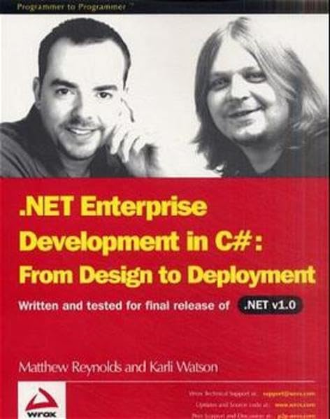 .NET ENTPRS DV,: Written and tested for final release of .NET v1.0 Computer Science