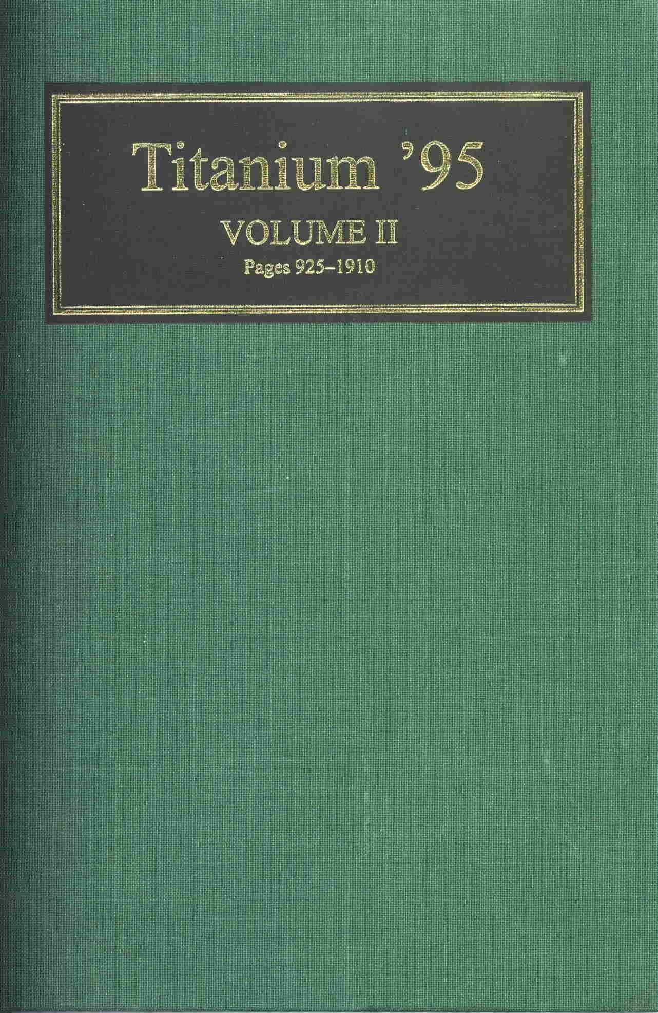 Titanium '95: Proceedings of the 8th World Conference Birmingham 22-26 October 1995 book