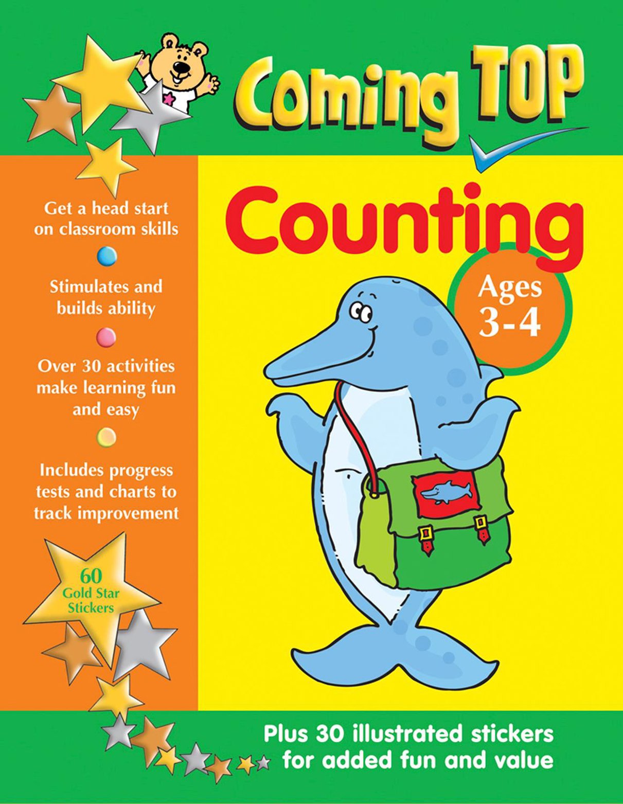 Coming Top: Counting - Ages 3-4: 60 Gold Star Stickers - Plus 30 Illustrated Stickers for Added Fun and Value Non-fiction