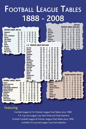 Football League Tables 1888-2008 Leisure & Fun