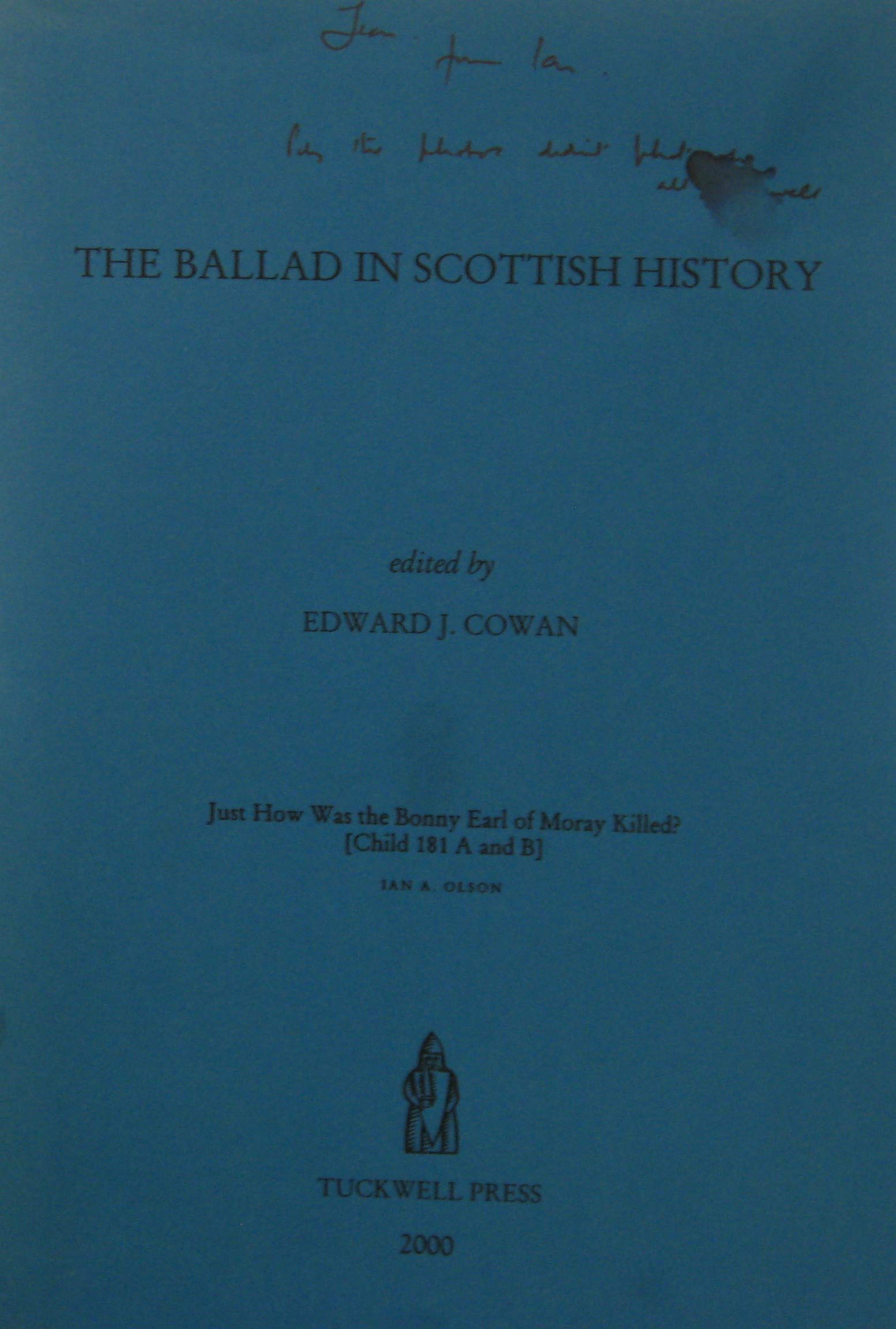 The Ballad in Scottish History Contemporary literature