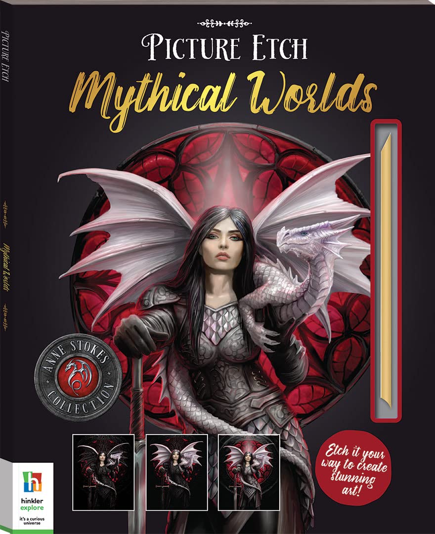 Anne Stokes Picture Etch Mytical Worlds | Teens to Adults Arts and Crafts | Art Books for Adults | Craft Books | Scratch Painting | Scratch Art Book book