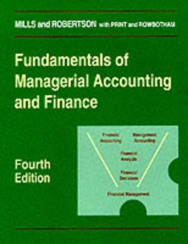 Fundamentals of Managerial Accounting and Finance Business, Finance & Career