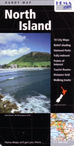 New Zealand: North Island Handy Map Deluxe Maps & Plans
