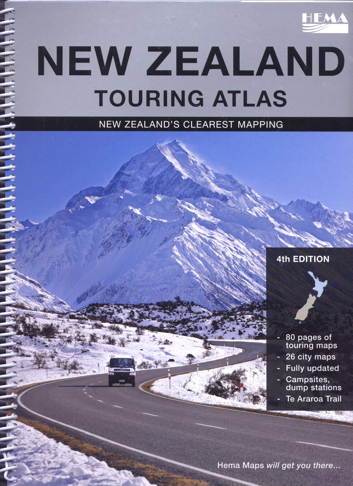 New Zealand touring atlas spir. NP hema-N11/2014 book