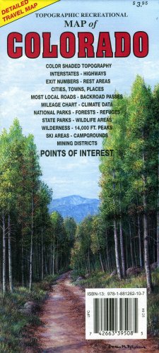 Topographic Recreational Map of Colorado: Full Colour Road Map for Outdoor Enthusiasts (USA city maps - Colorado) Leisure, Home & Garden