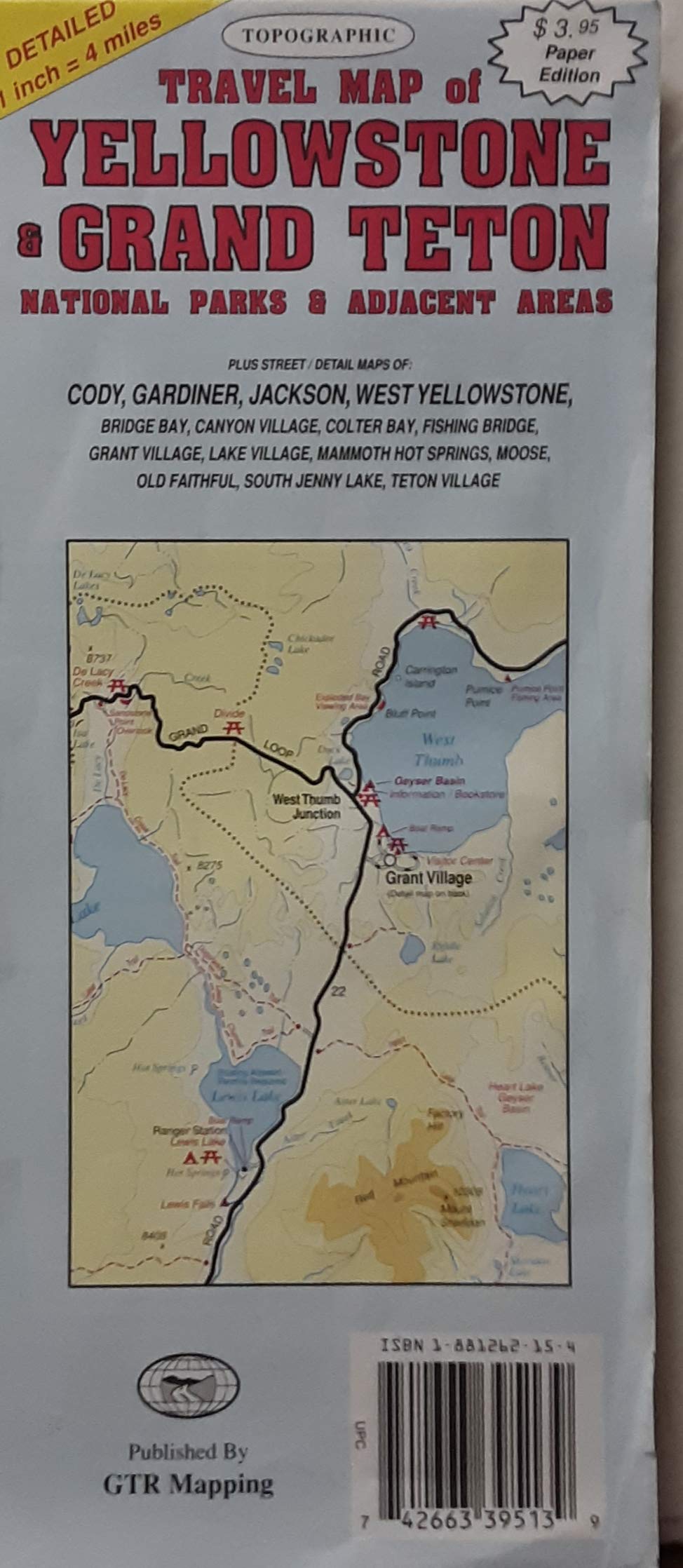 Yellowstone and Grand Teton National Parks and Adjacent Areas: Travel Map (USA city maps - Wyoming) Maps & Plans
