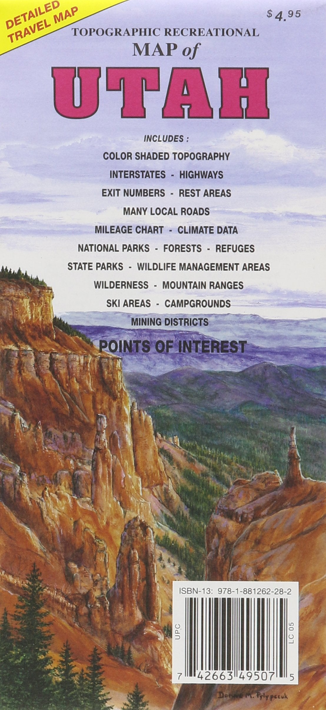 Topographic recreational map of Utah Reference Books