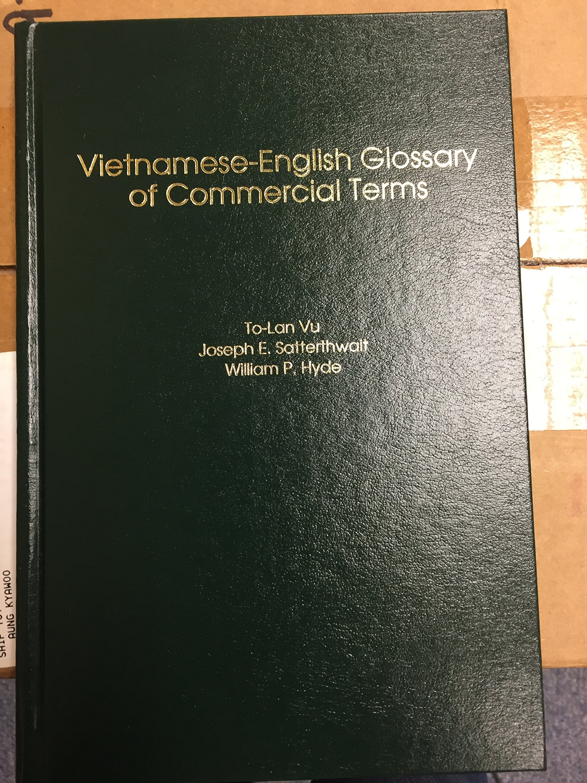 Vietnamese-English Glossary of Commercial Terms Books