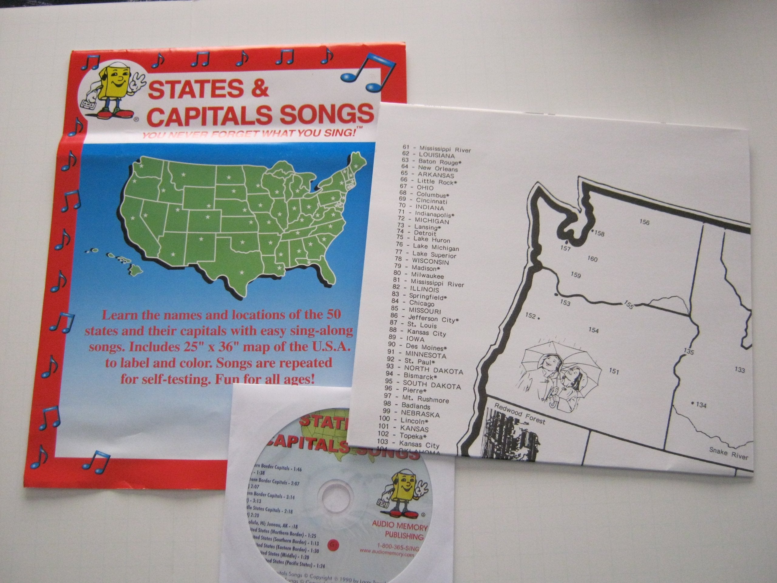 States and Capitals Songs by Larry Troxel (1990) Audio CD Books