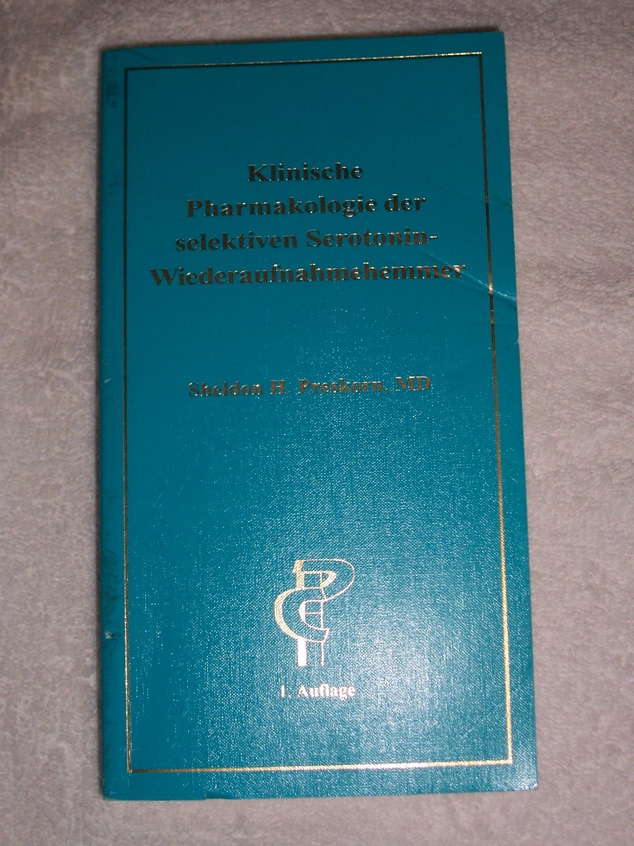 Klinische Pharmakologie der selektiven Serotonin-Wiederaufnahmehemmer Books