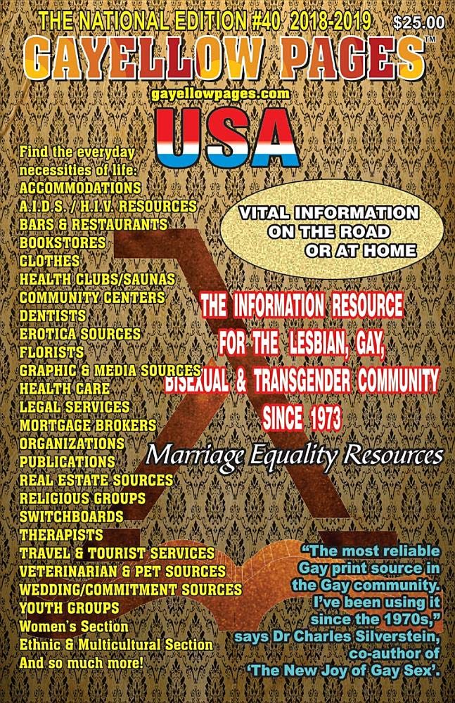 Gayellow Pages USA #40 2018-2019 Social Sciences