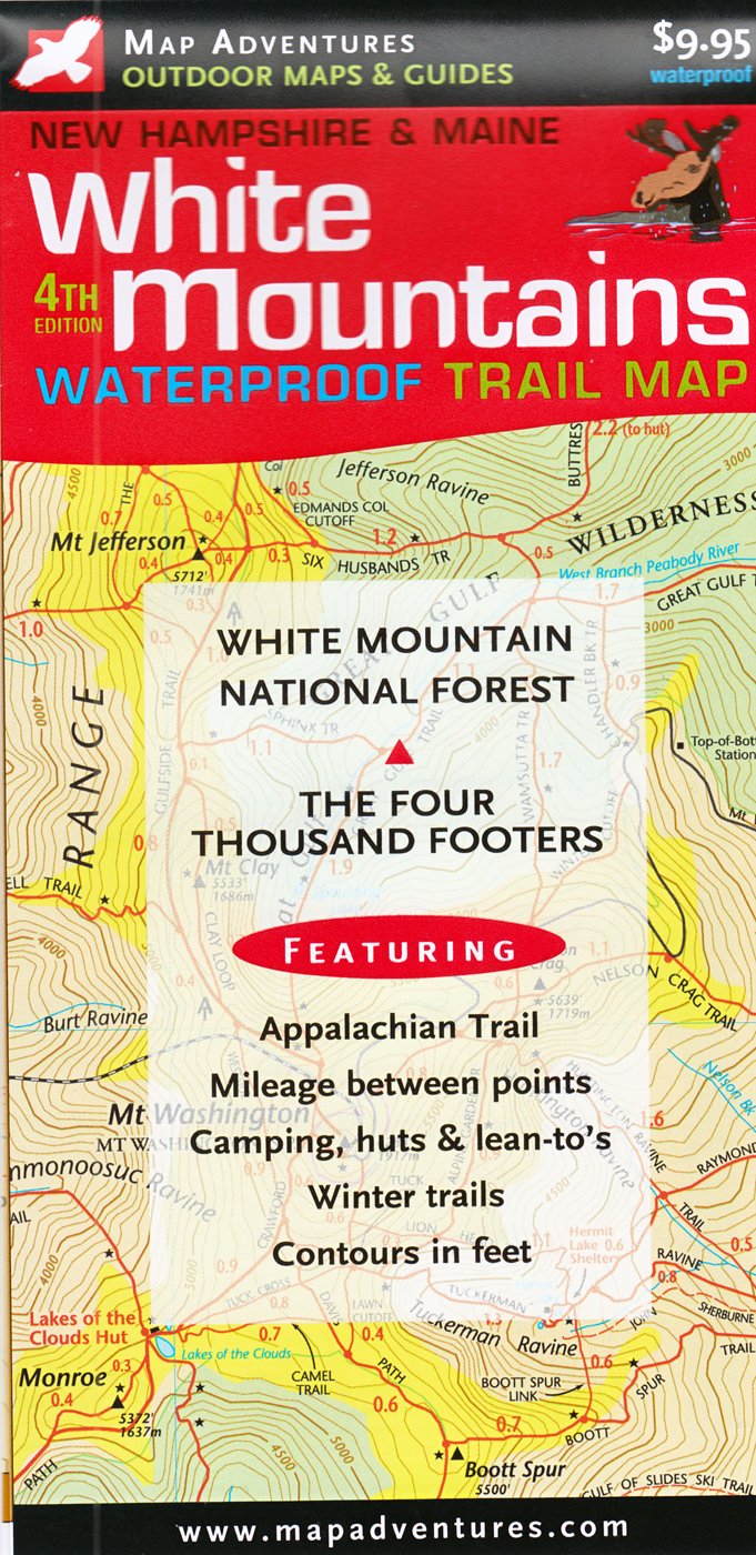 White Mountains Waterproof Trail Map: New Hampshire & Maine book