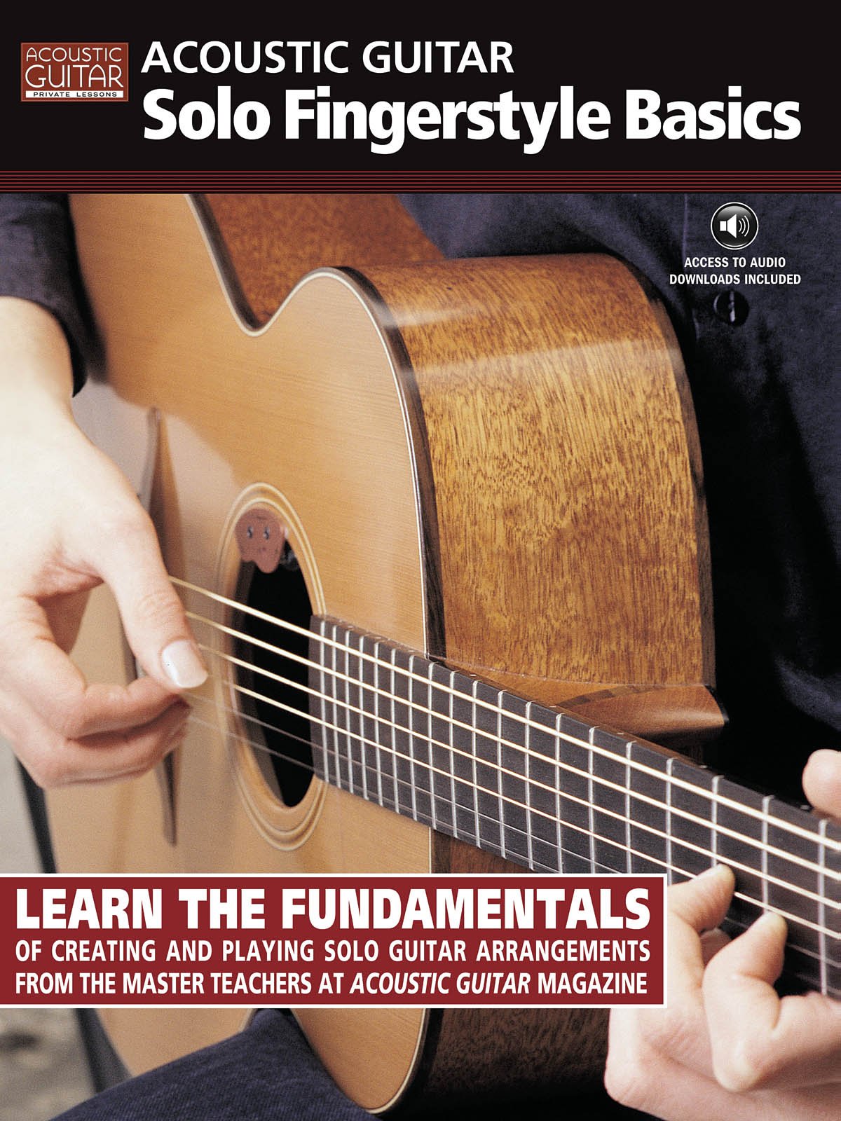 Acoustic Guitar Solo Fingerstyle Basics Tab Book/Cd (Acoustic Guitar Private Lessons) Sheet Music