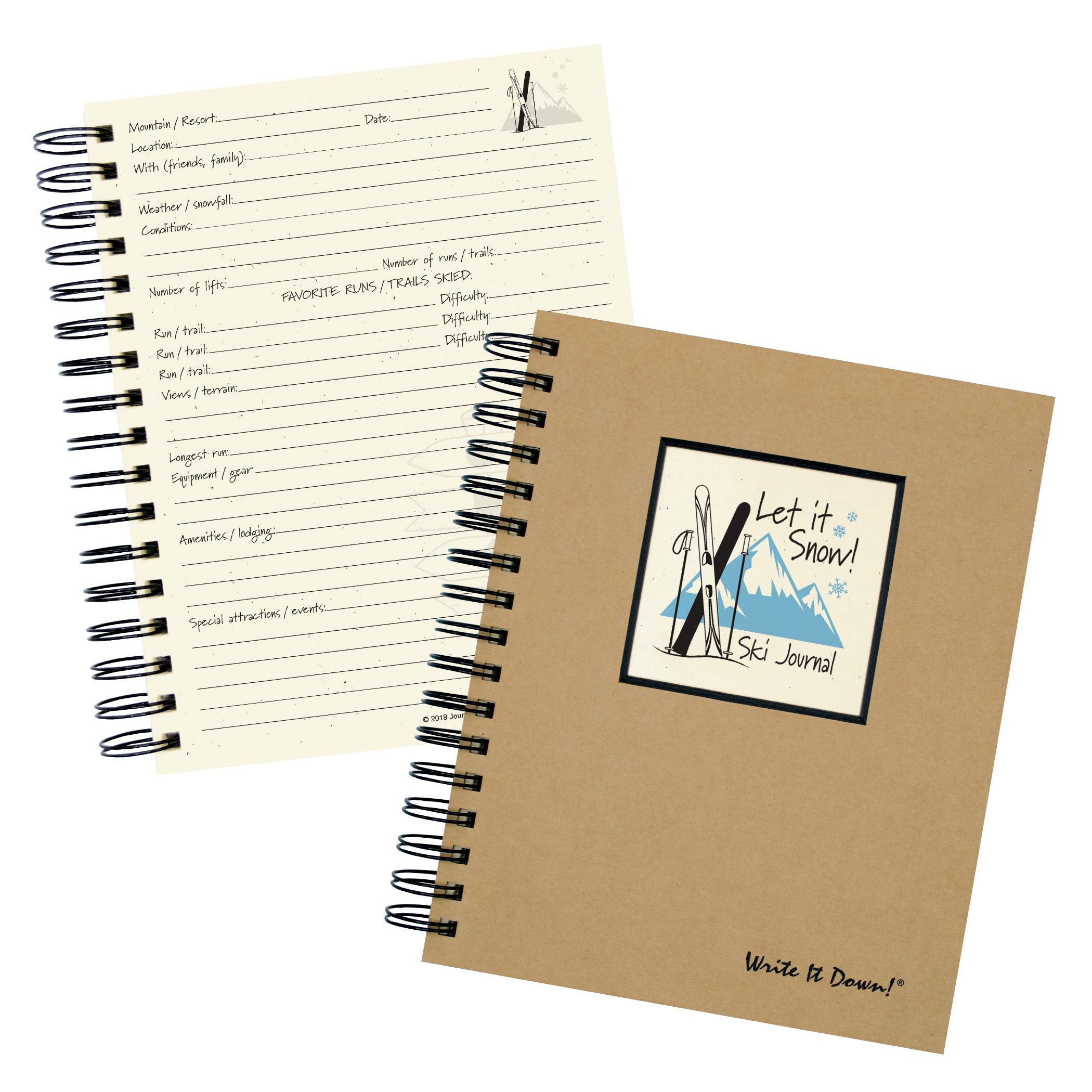 Let it Snow! Ski Journal (Natural Brown) Books