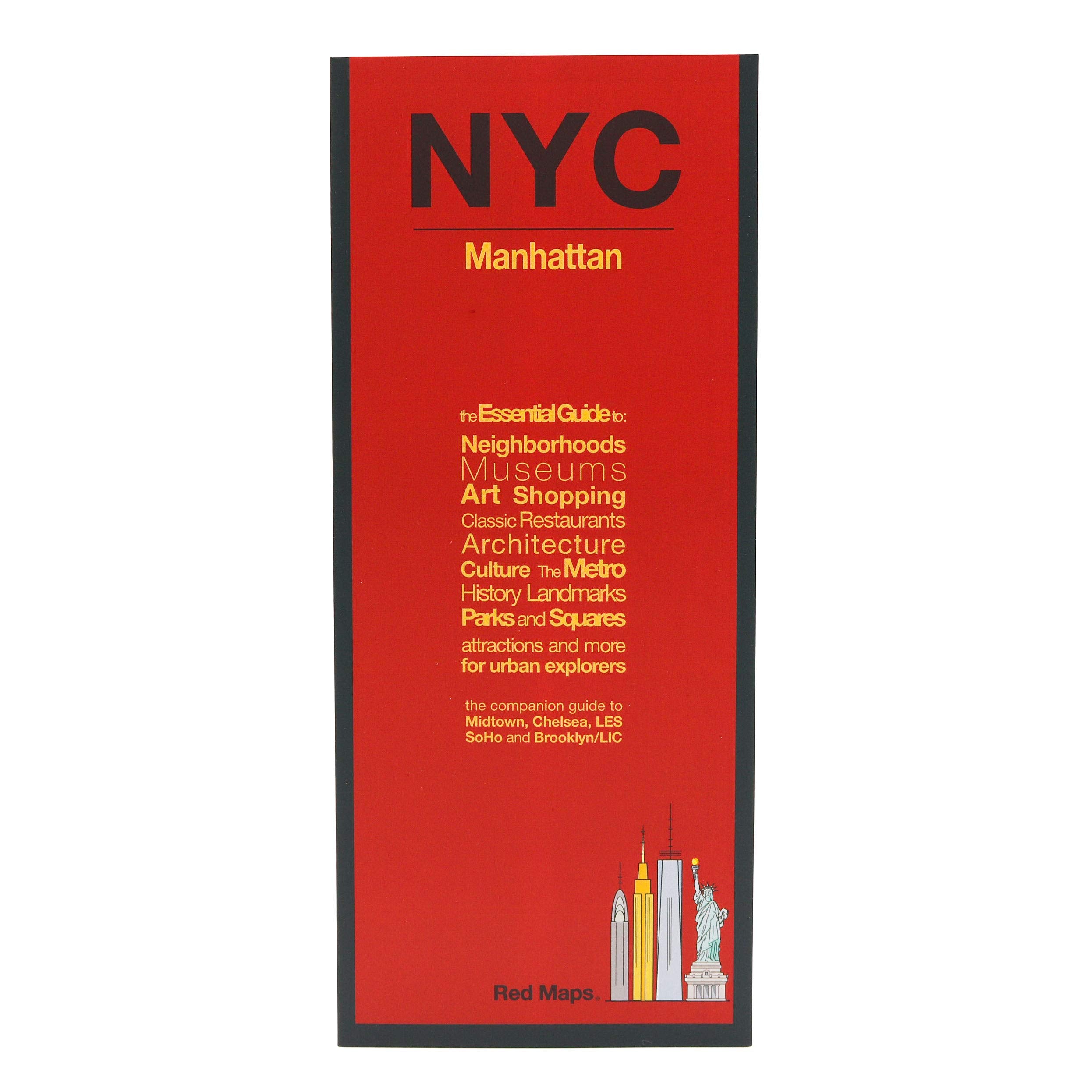 Red Maps NEW YORK CITY - MANHATTAN Street Map and City Guide Maps & Plans