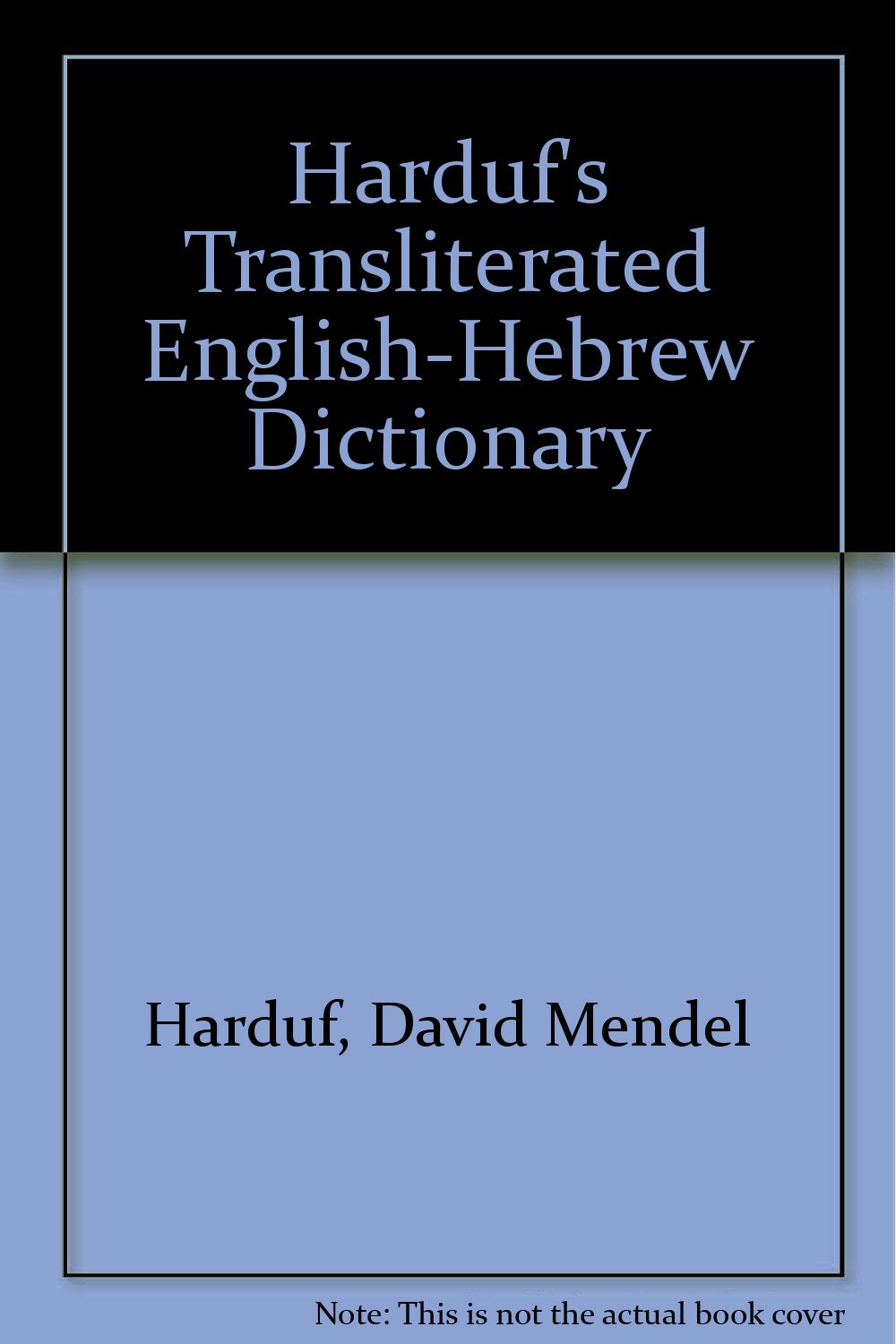 Harduf's Transliterated English-Hebrew Dictionary Books