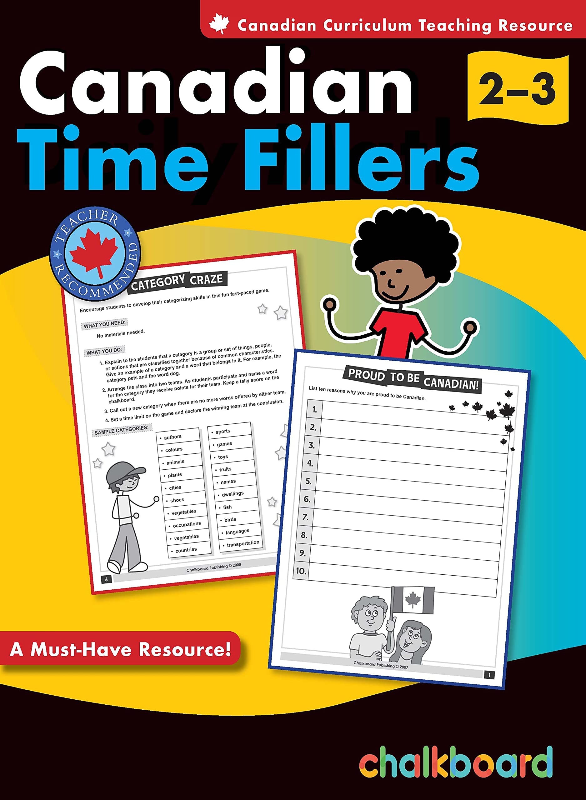 Canadian Time Fillers Grades 2- 3 Education & Training