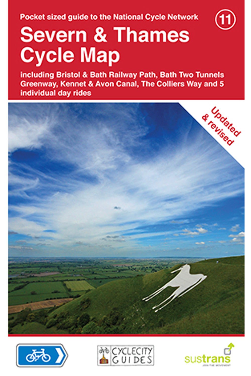 Severn & Thames Cycle Map: Including Bristol, Bath, Chippenham, Stroud and Swindon - and 5 Individual Day Rides (Pocket Sized Guide to the National Cycle Network) Learning & Reference
