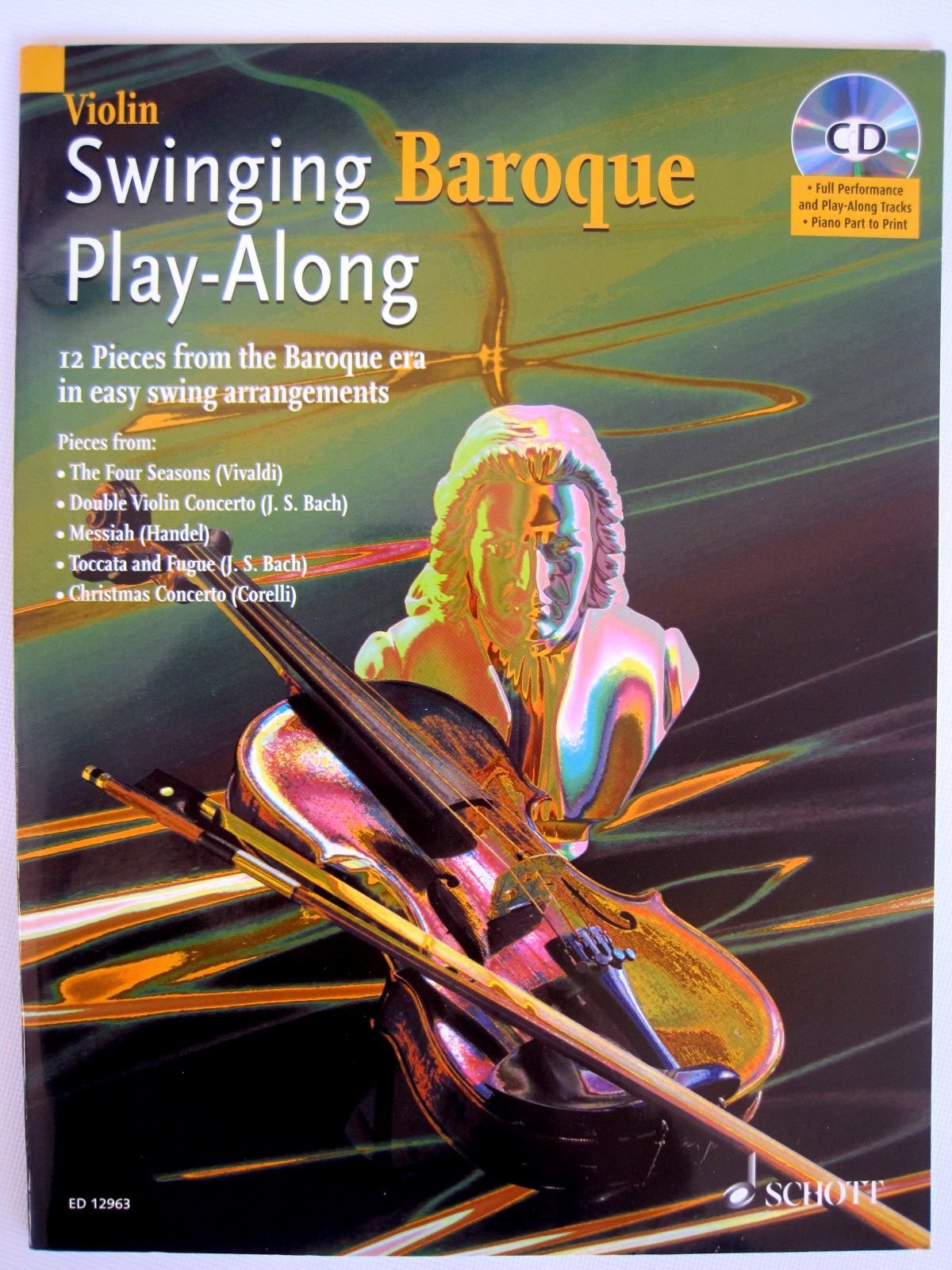 Swinging Baroque Play-Along for Violin: 12 Pieces from the Baroque Era in Easy Swing Arrangements book