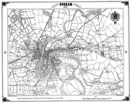 Durham 1857 Map (Heritage Cartography Victorian Town Map Series) Geology & Geography