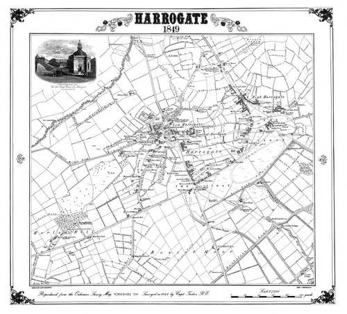 Harrogate 1849 Map (Heritage Cartography Victorian Town Map Series) Geology & Geography