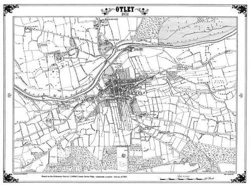 Otley 1851 Map (Heritage Cartography Victorian Town Map Series) Geology & Geography