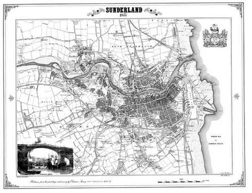 Sunderland 1857 Map (Heritage Cartography Victorian Town Map Series) Geology & Geography
