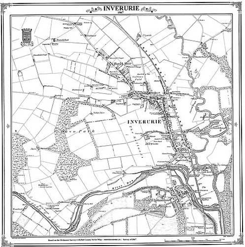 Inverurie 1867 Map (Heritage Cartography Victorian Town Map Series) Maps & Plans