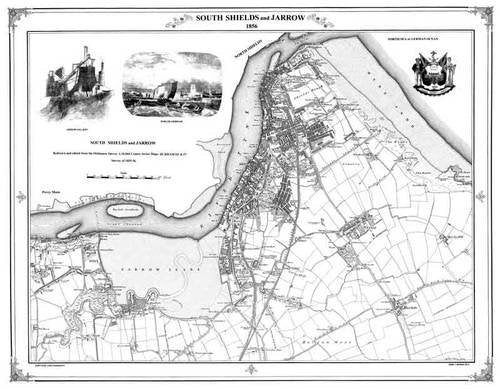 South Shields 1856 Map (Heritage Cartography Victorian Town Map Series) Geology & Geography