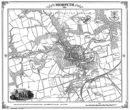 Morpeth 1859 Map (Heritage Cartography Victorian Town Map Series) Geology & Geography