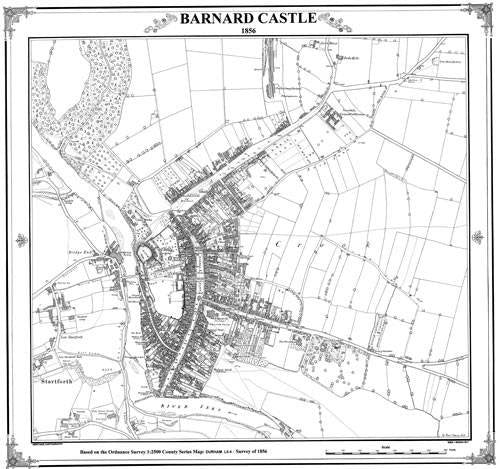 Barnard Castle 1856 Map (Heritage Cartography Victorian Town Map Series) Geology & Geography
