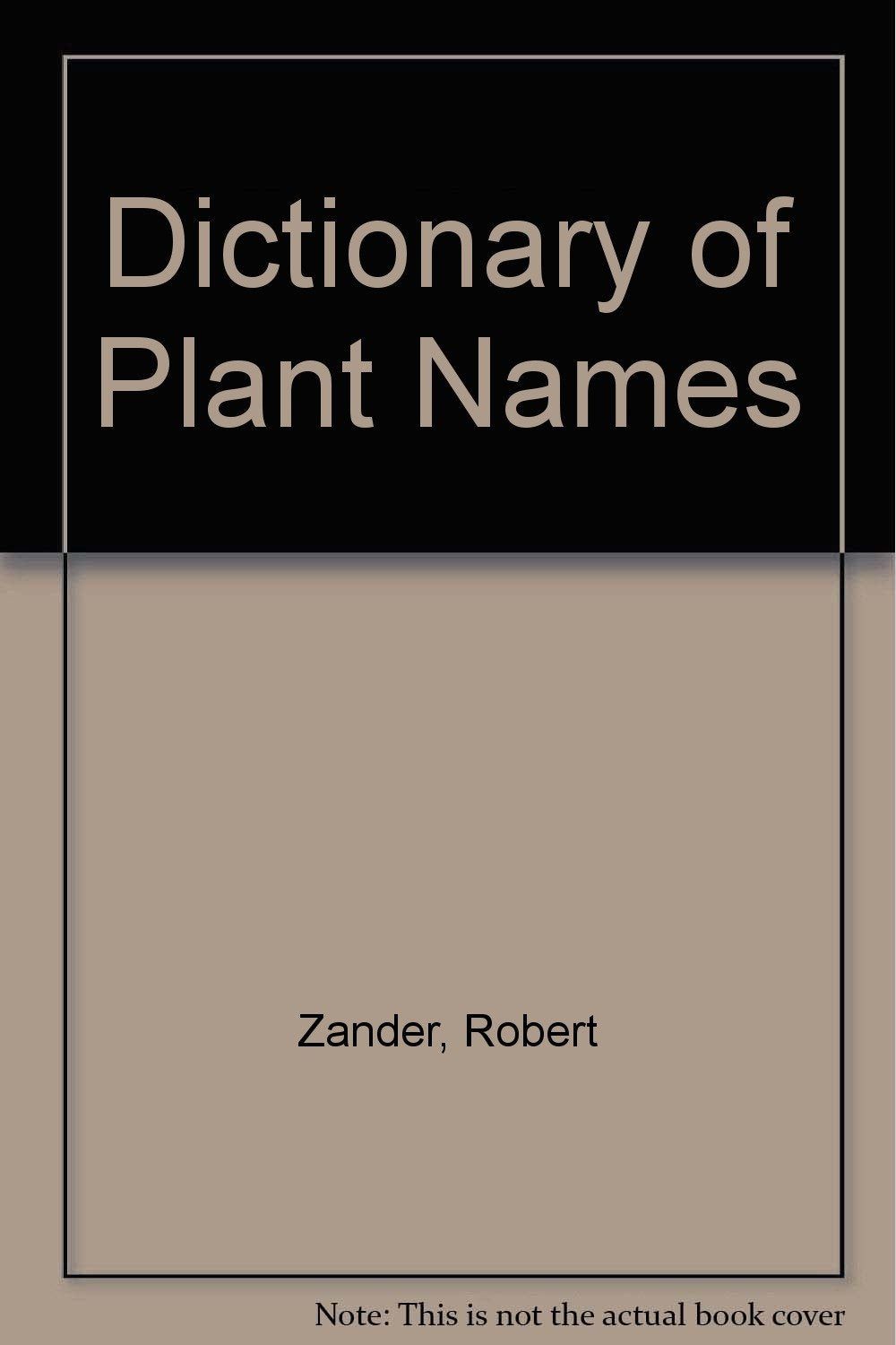 Dictionary of Plant Names Books