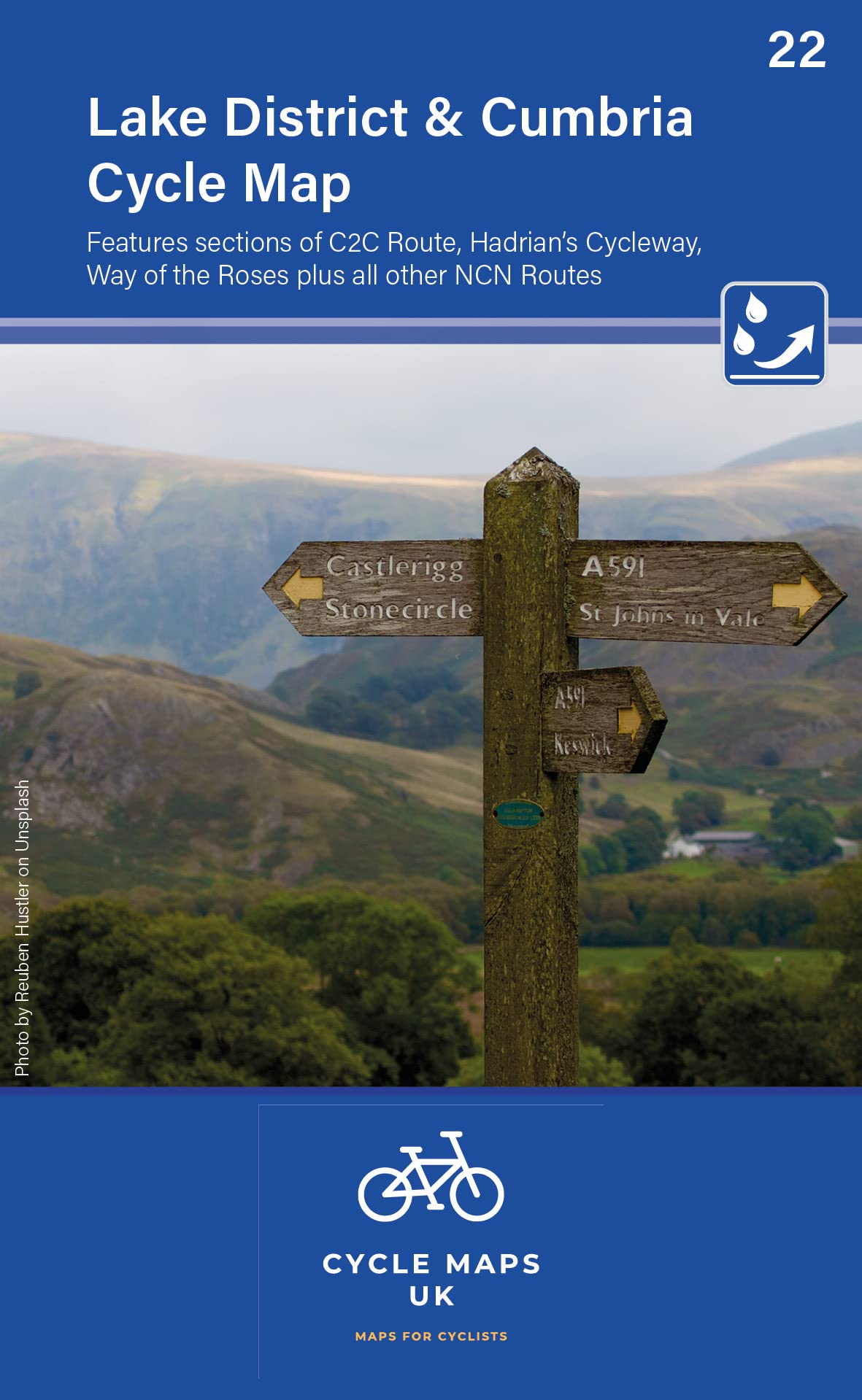 Lake District & Cumbria Cycle Map 22: Features sections of the C2C route, Hadrians Cycleway, Way of the Roses plus other NCN routes (Cycle Maps UK) Maps & Plans